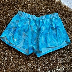 Under Armour blue tyedye shorts medium